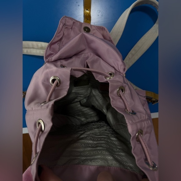 Prada Vintage Lavender Back Pack. Excellent Condition. 100% Authentic. main image 11